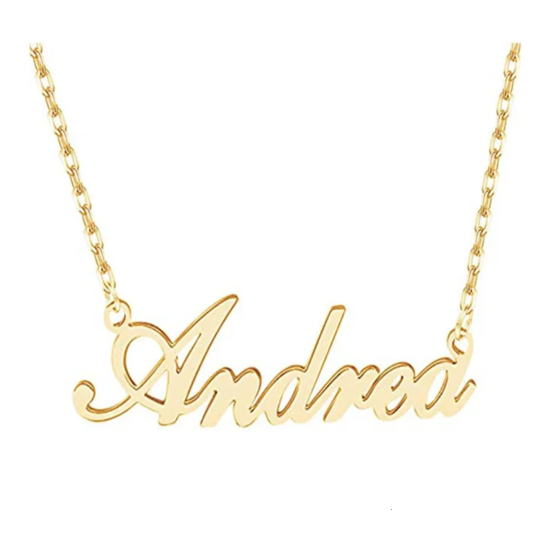 Детские вешалки Meisje Ketting Gepersonaliseerde Babygirl Ketting Aangepaste naam Brief hangers Rvs Verjaardagscadeau Vriendin Sieraden