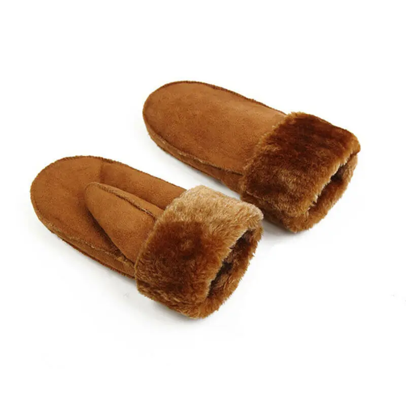 

HOT SALE Womens Winter Sheepskin Gloves with Warm Velvet and Fur Mittens Gloves