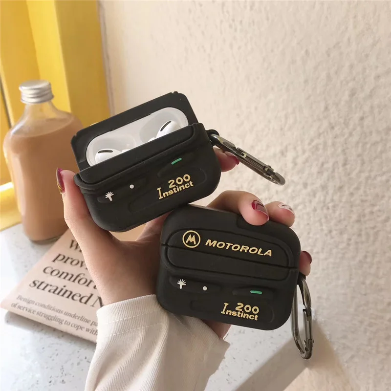 

Наушники чехол в ретро-стиле BB Машина Защитный чехол для airpods pro Беспроводная гарнитура синего зуба для чехол силиконовый анти-осень примени...