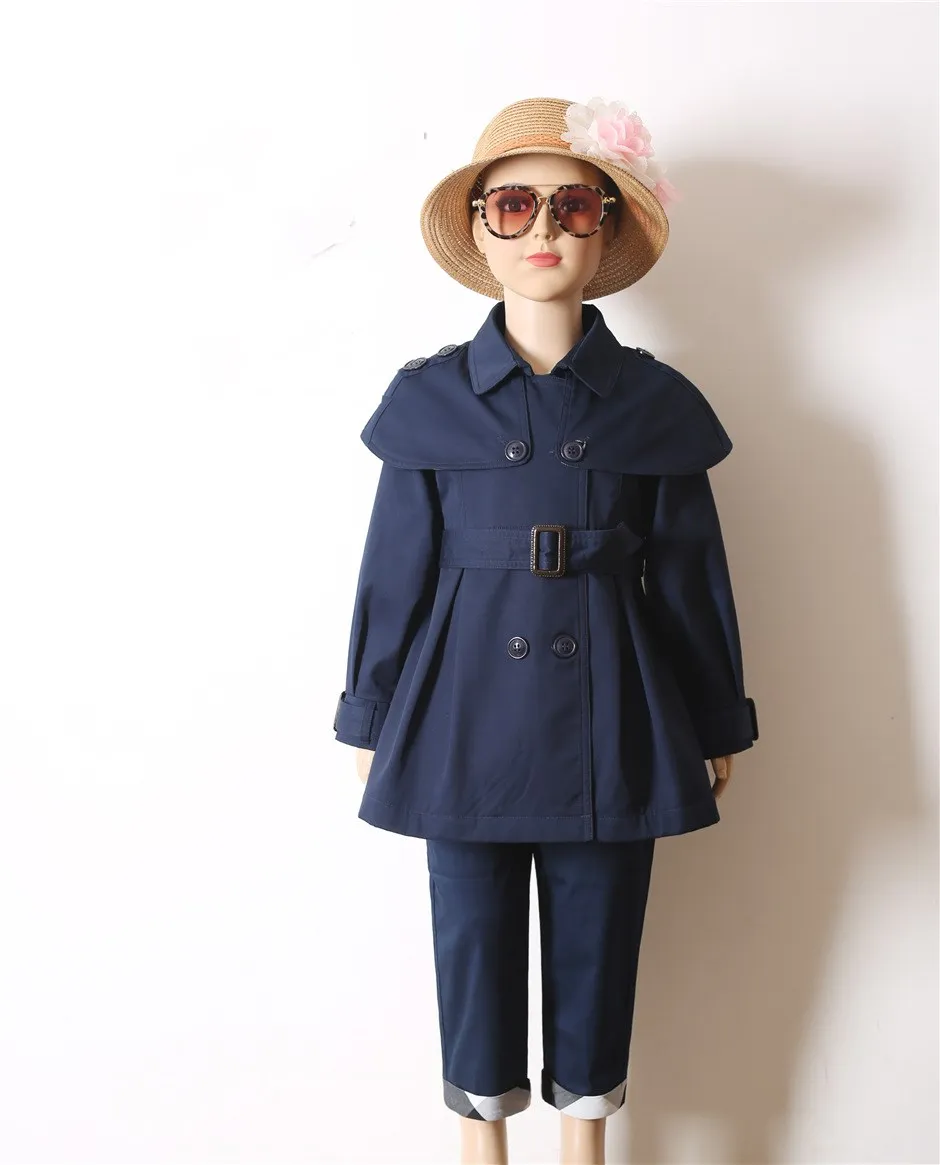 Новая брендовая Длинная Верхняя одежда для девочек весенний детский