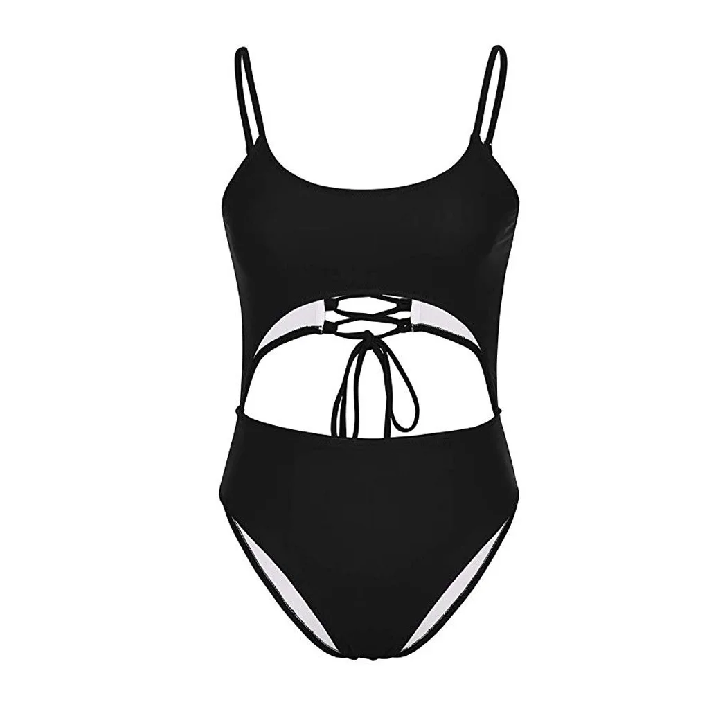 

XMTOPYE Sexy White One Piece Swimsuit Monokini Bathing Suits Plus Size Swimwear Casual Solid Swimming Suit for Women 2021 Beach
