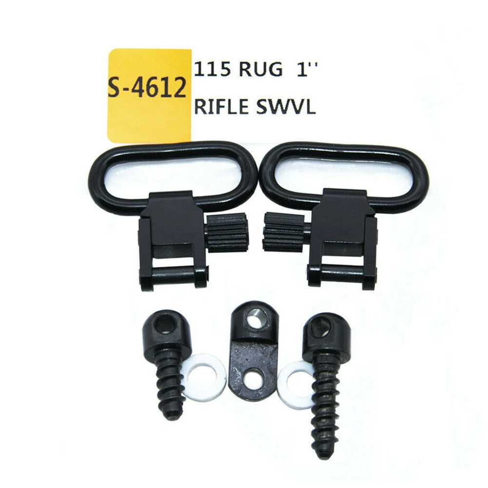 

QD Sling Swivel Quick Detach/Release Heavy Duty Swivel Ring Buckle with Sling Mount Adapter Studs 1-Inch Loop