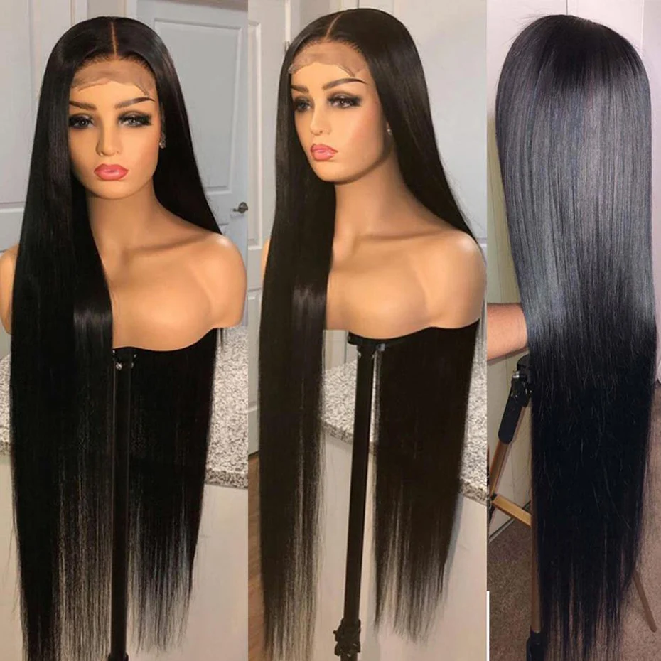 

Gabrielle 13x4 Lace Front Human Hair Wigs for Women Bone Straight 4x4 Lace Closure Wig Pre Plucked Brazilian Remy Hair 30 Inch