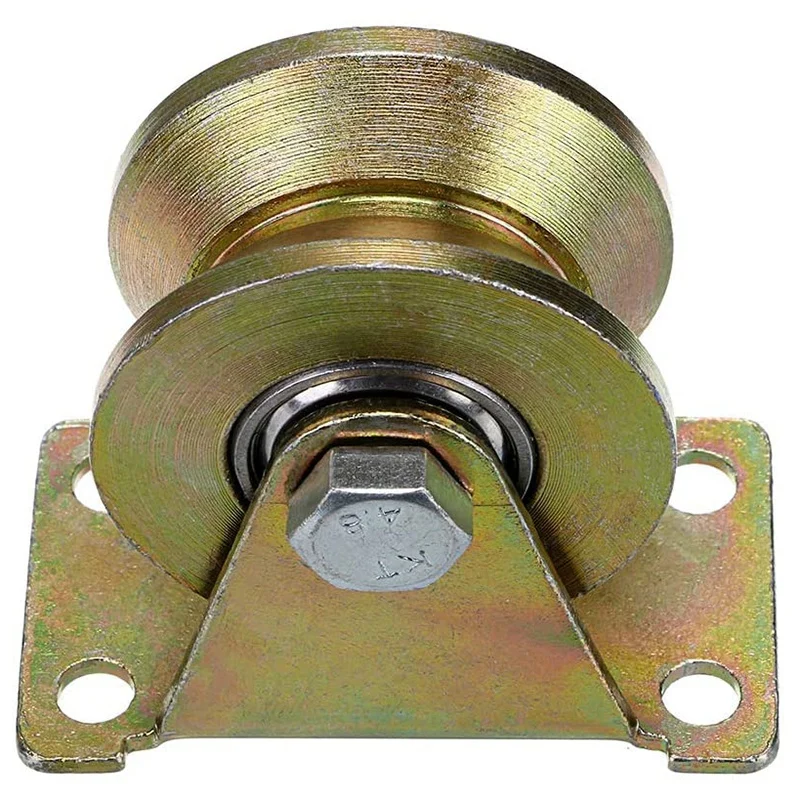 

4 Pcs 2 Inch V-Groove Track Wheel Sliding Door Roller for Track Sliding Doors Mechanical Carts and Mobile Workbench