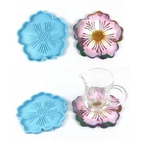 diy crafts decoration flower coaster epoxy resin mold cup mat pad silicone mould 83xf