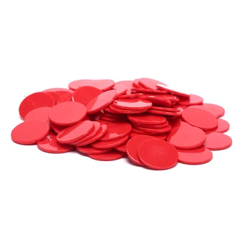 100Pcs/Lot 25mm Plastic Poker Chips Markers Token Fun Family Club Board Games Toy Creative Gift 9 Colors 6