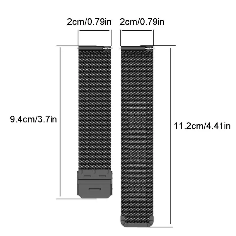 Сетчатый плетеный браслет из нержавеющей стали для часов быстросъемный ремешок