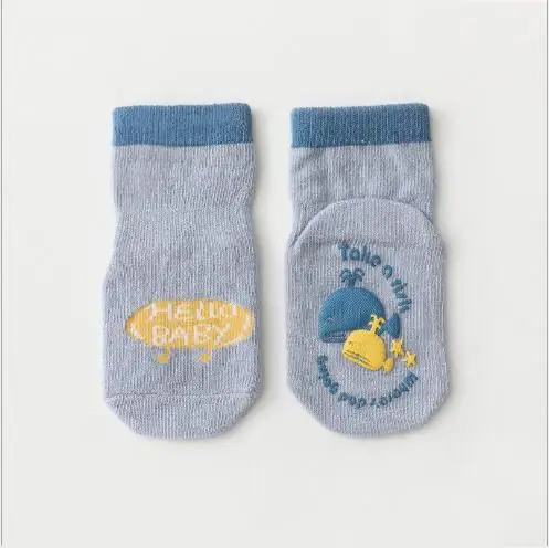 

2Pairs Pack Spring and summer new socks two-color big glue baby toddler socks non-slip floor trampoline sock