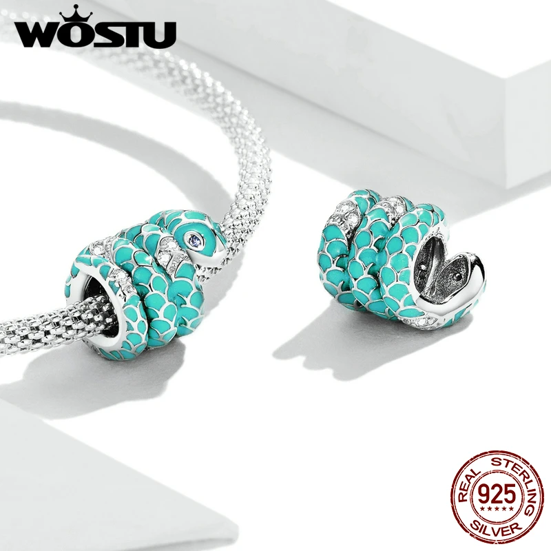 Женский винтажный кулон в виде змеи из серебра 925 пробы | Украшения и аксессуары