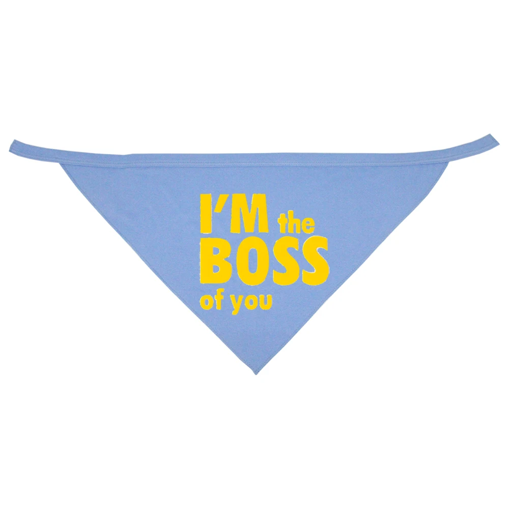 BOSS Pattern Neck Adjustable Dog Bandana Pet Scarf Cute Neckerchief For Puppy Dog Cat Pet Bibs