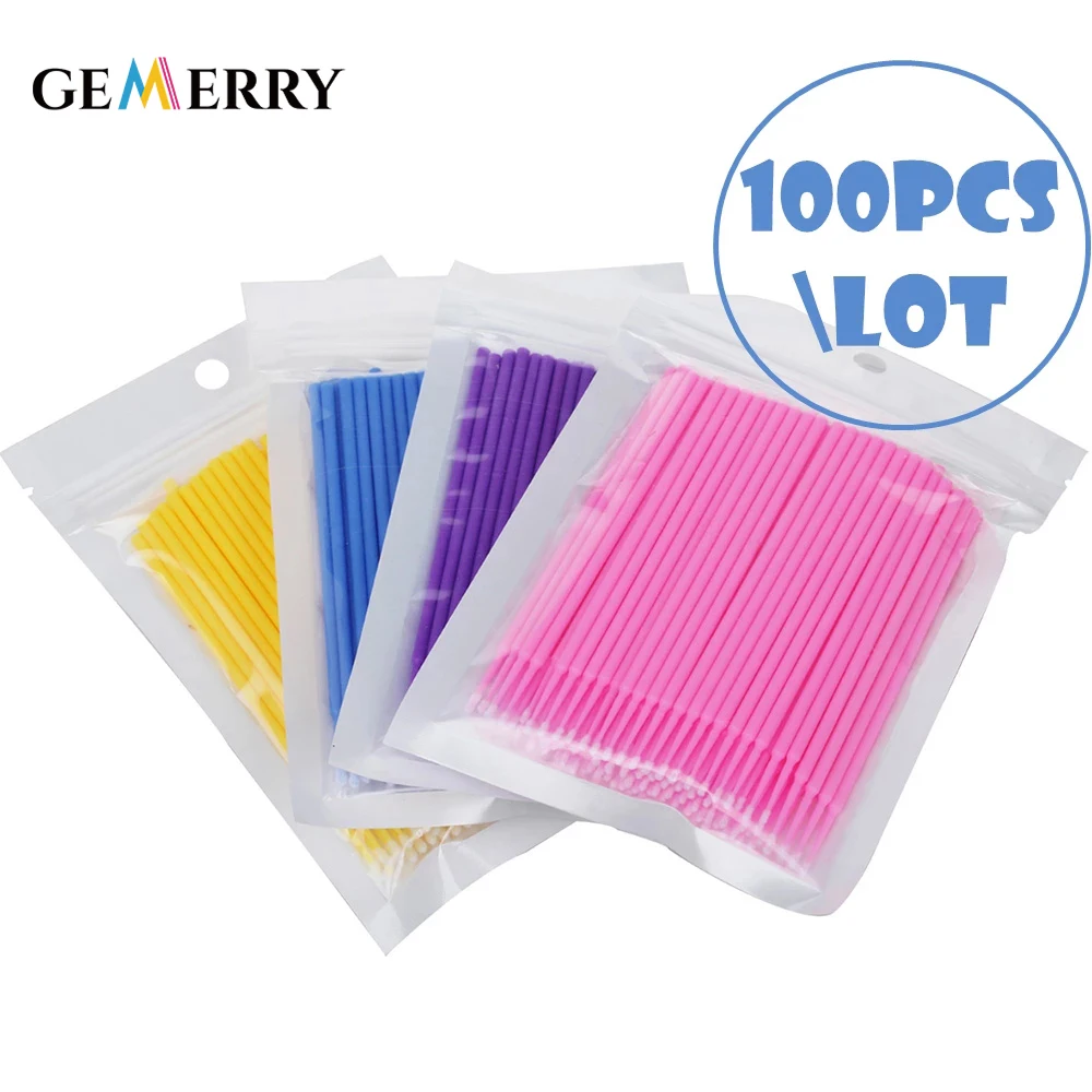 Микро кисти для наращивания ресниц одноразовый клей кисть удаления туши