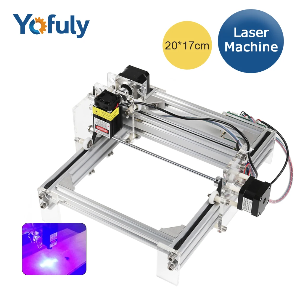 CNC DIY Laser Engraver Machine 15W Big Power Laser 20*17cm Working Area Wood Router Mini Laser Machine