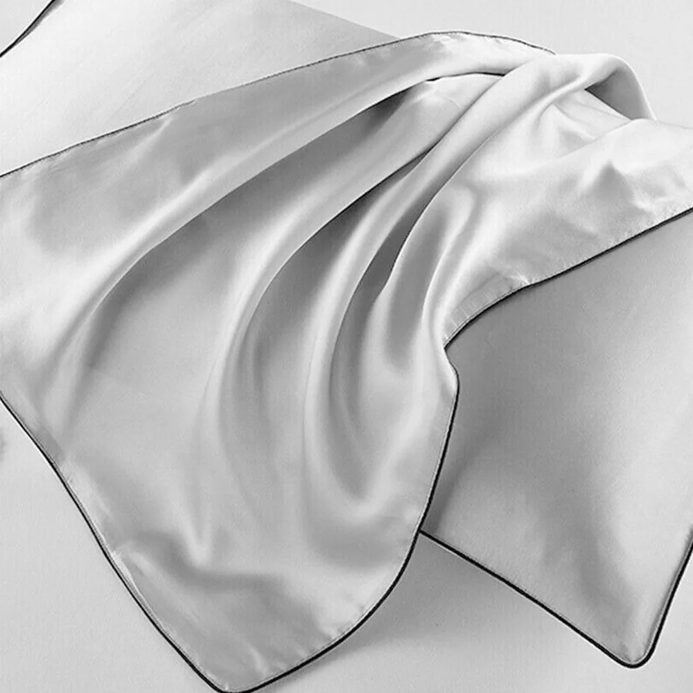

Single Pure Silk Pillowcase Comfortable Pillow Cover natural silk pillowcase mulberry silk pillowcase Gray White Pink