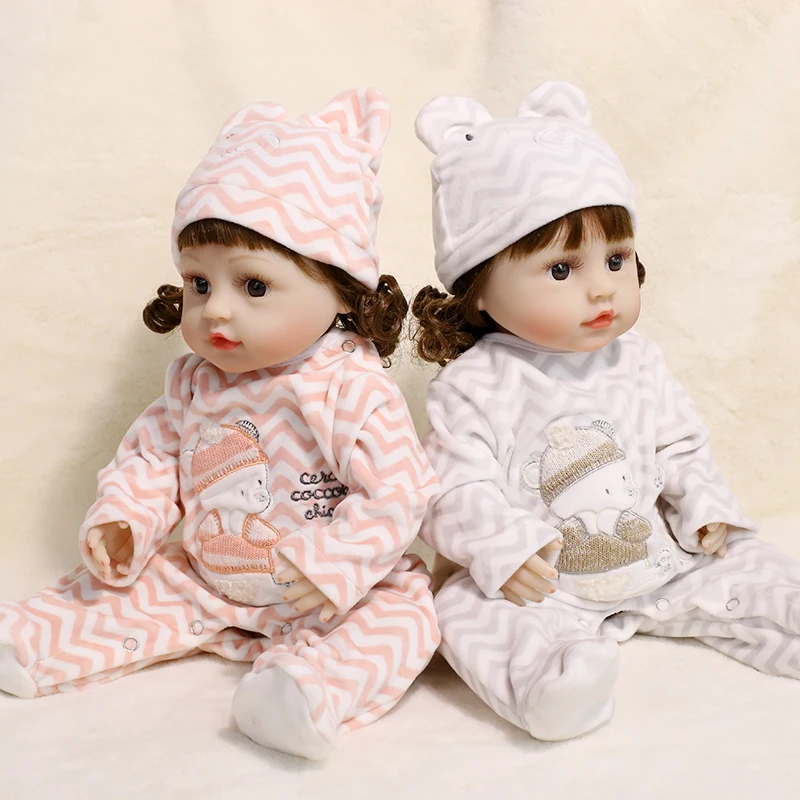 45 см Милые силиконовые куклы Reborn Baby Doll игрушки для девочек виниловые