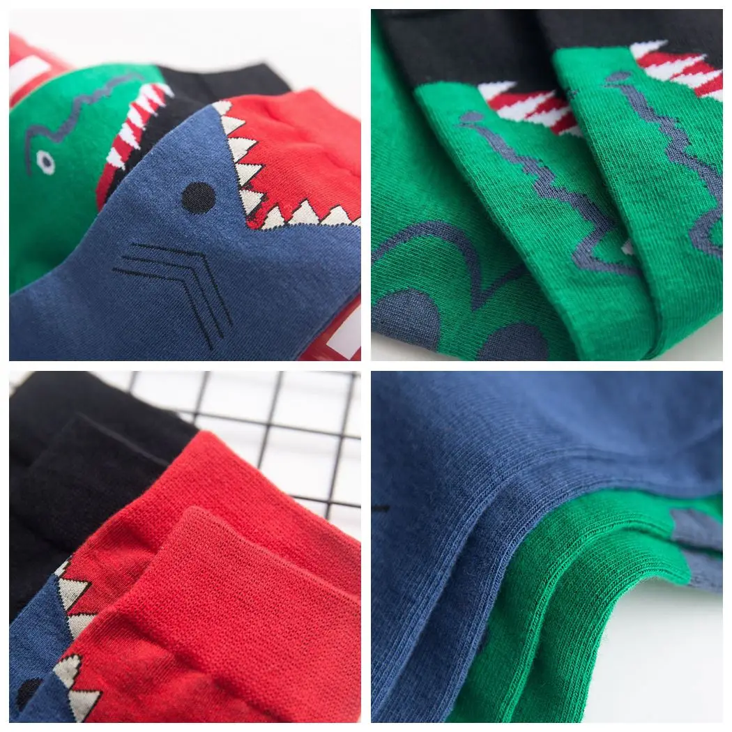 Повседневные Дышащие мужские носки Модные Винтажные высокие с принтом крокодила