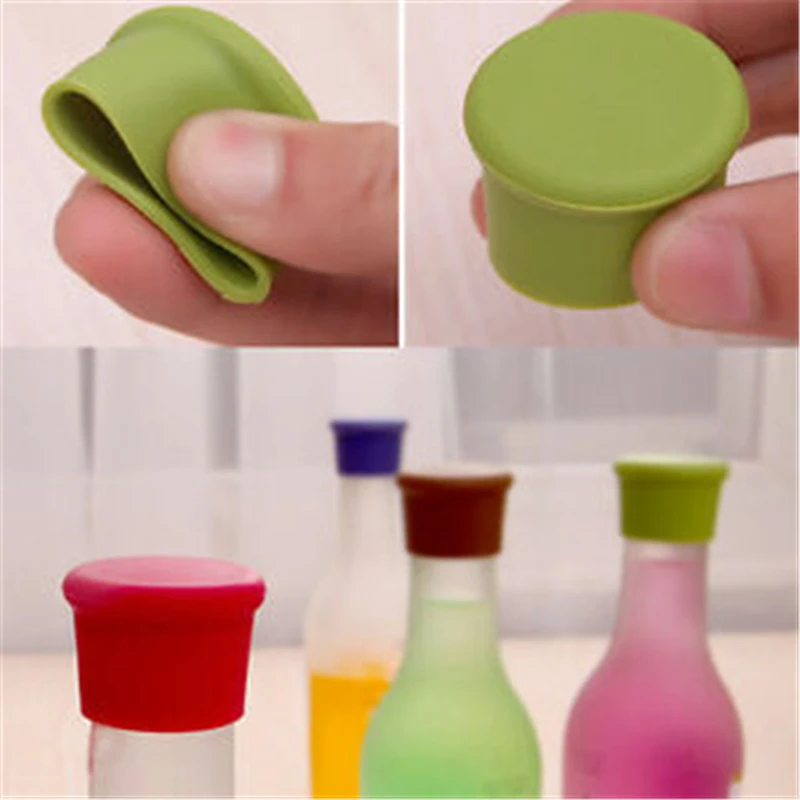

Silicone Bottle Caps Beer Beverage Cover Coke Soda Leak Free Champagne Closures Fresh Saver Stopper Kitchen Bar Accessories