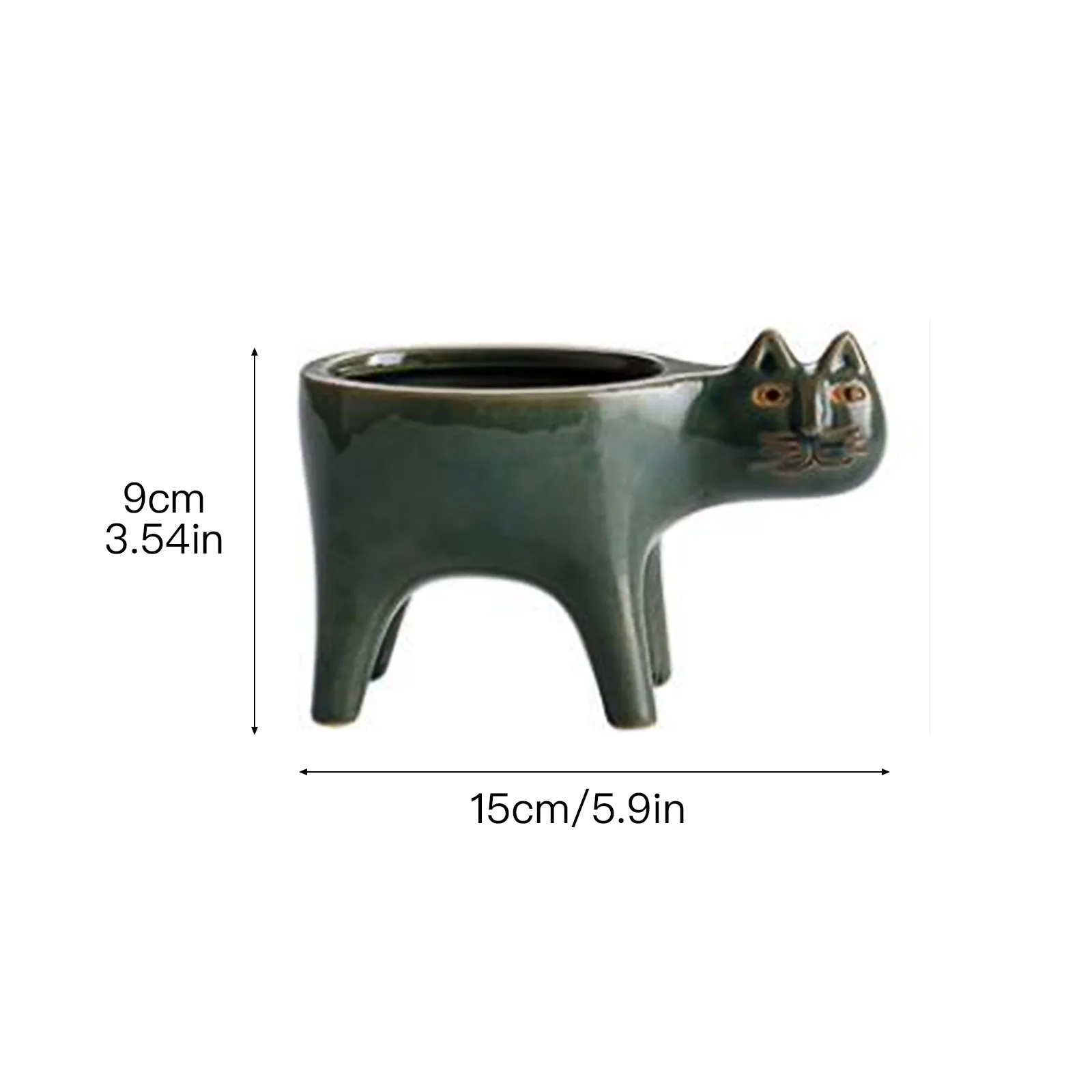 

Ceramic Cat Flower Pot with Tray Creative Kitten Planter for Succulents Plants Mini Bonsai Home Garden Desktop Decoration