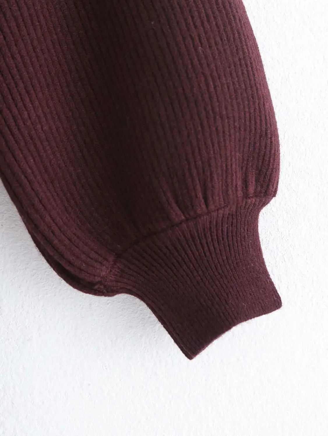 New 2020 women fashion turtleneck knitted sweater puff sleeve stretchy slim fit pullovers female stylish solid color tops S236 | Женская