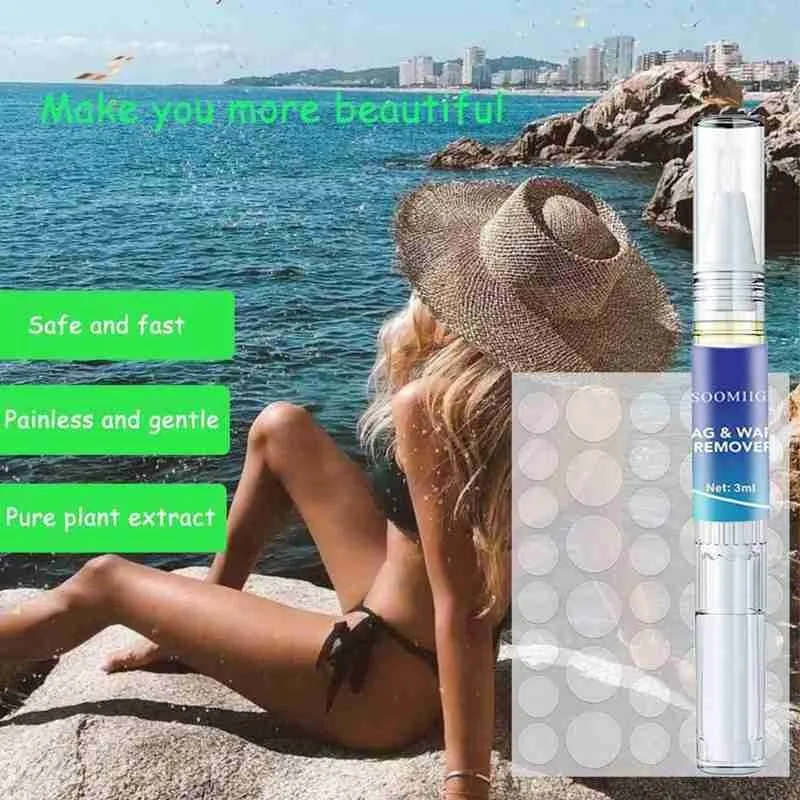 

Skin Tags Wart Remover Pen+Sticker Treatment Papillomas Removal Liquid Warts From Remover Removal Skin Wart Moles Removing X1Q1