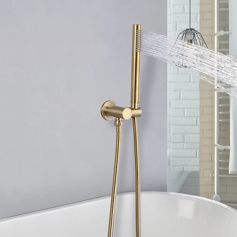 Латунный ручной Душ высокого давления Круглый квадратный держатель для душевой