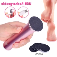 rechargeable wireless electric foot file cuticle callus remover machine pedicure tools foot heel with tool care sandpaper