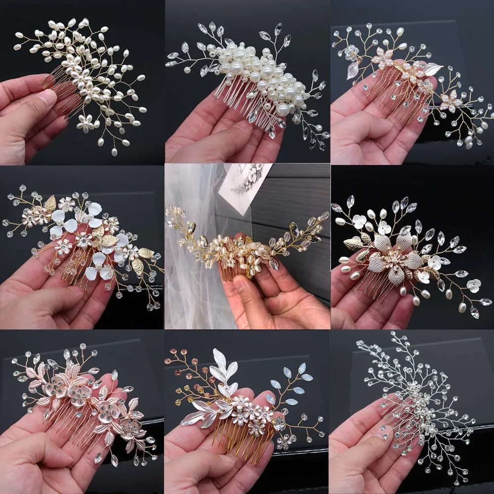 

Braut Haar Zubehr Kristall Peals Haar Kmme Hochzeit Haar Clips Zubehr Schmuck Handgemachte Frauen Haar Ornamente Kopfschmuck