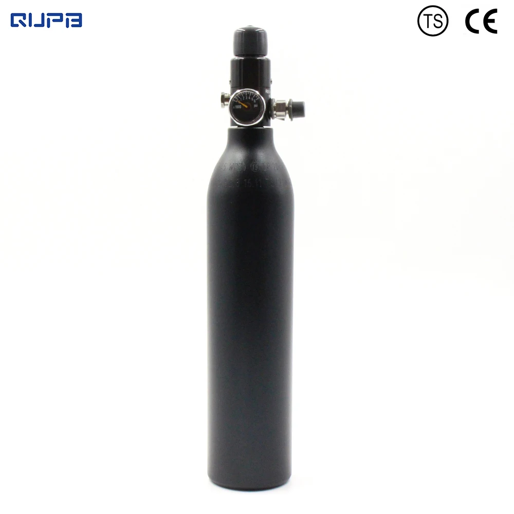 Пейнтбольный бак 0.35L/21CI PCP цилиндр 300Bar/4500psi алюминиевая воздушная бутылка черного