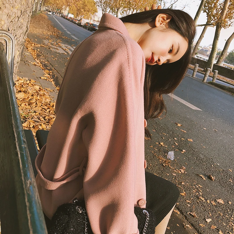 Зимние размера плюс Шерстяное пальто новинки для женщин модная с длинными