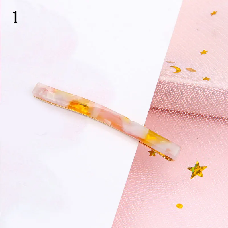 

1Pcs Leopard Marble Acetate Colorful Barrette Hair Clips Women Bling Glitter Hairpins Square Geometric Hair Accessories Fashion
