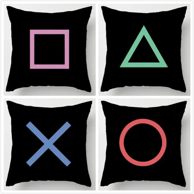 

Индивидуальная распродажа, роскошная наволочка с принтом на кнопках Playstation, забавная винтажная наволочка в квадратном стиле, наволочка