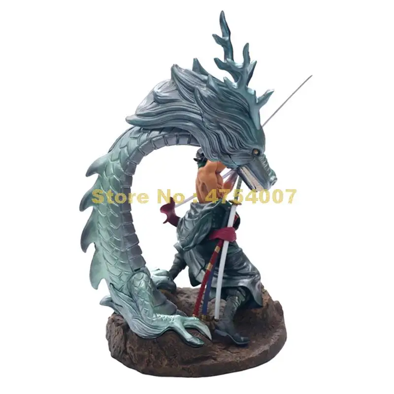 anime one piece portrait of pirates sailing again roronoa zoro dragon fighting gk pvc action figure model 31cm Toy | Игрушки и хобби