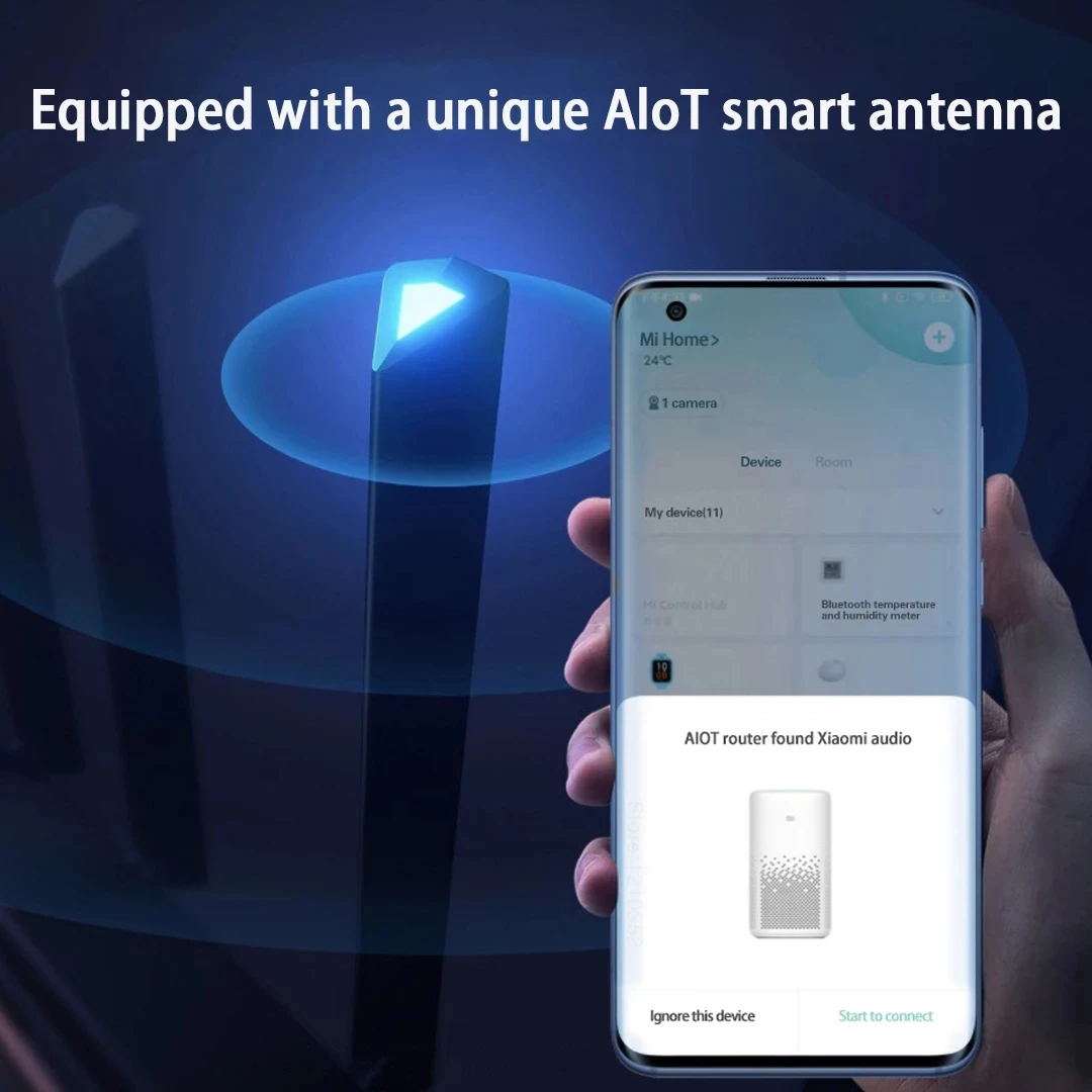 Xiaomi AX3600 Aiot Router External Signal Amplifier Wifi 6 Dual- band 2976mbs Gigabit Rate Security Encryption Mesh Wireless