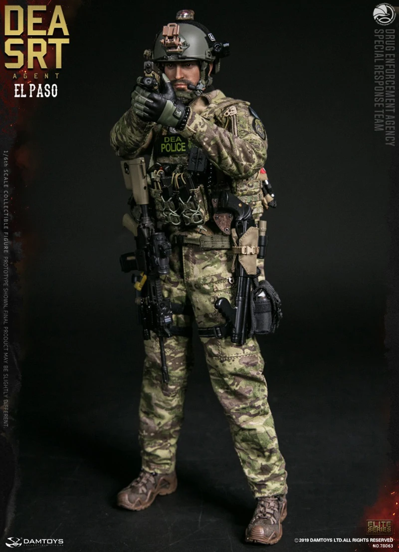 Для любителей коллекции подарки DAMTOYS 1/6 DEA SRT(специальная команда отклика) агент EL PASO(78063) для коллекции фанатов