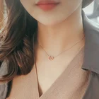 Ожерелье с цепочкой до ключиц для студенток японский и корейский темпераментный кулон в форме сердца подарок на день рождения