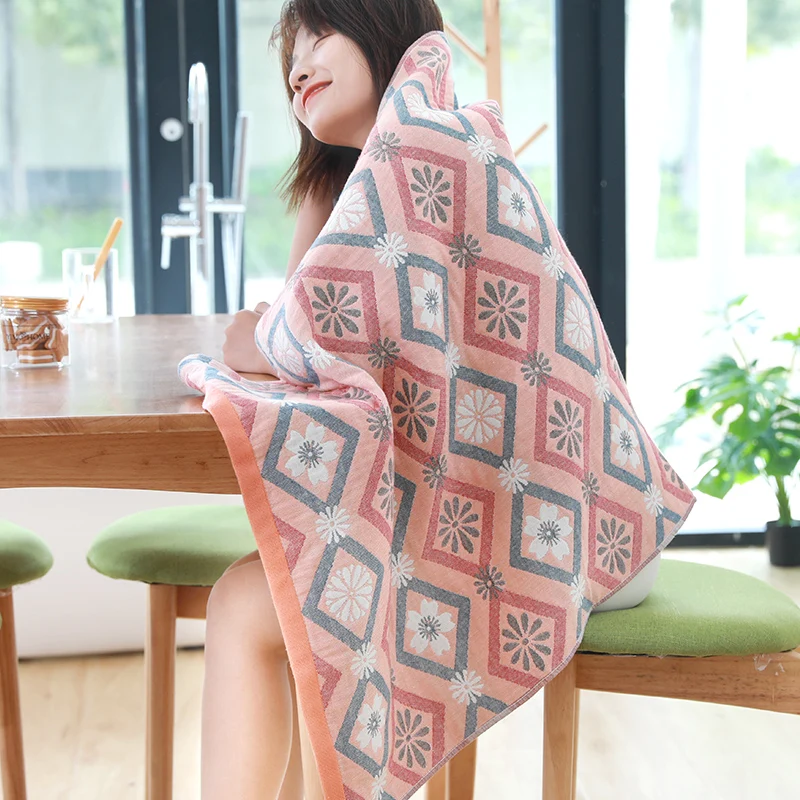 

Gauze, pure cotton, water-absorbent, soft, comfortable for household use, no lint, large towel, 100% cotton, bath towel