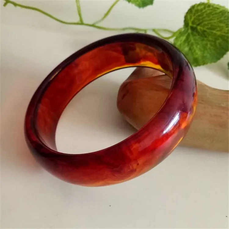 

Браслет из натурального янтарного пчелиного воска, браслет с градиентом фуксии, очаровательные украшения, браслет ручной работы для женщин...