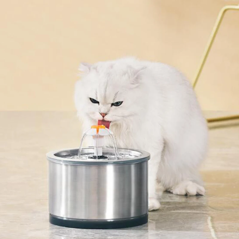 

2.5 L Ultra Quiet Pump Pet Automatic Drinking Fountain Stainless Steel Cat And Small Flower Drinking Bowl Dog Drinking Fountain