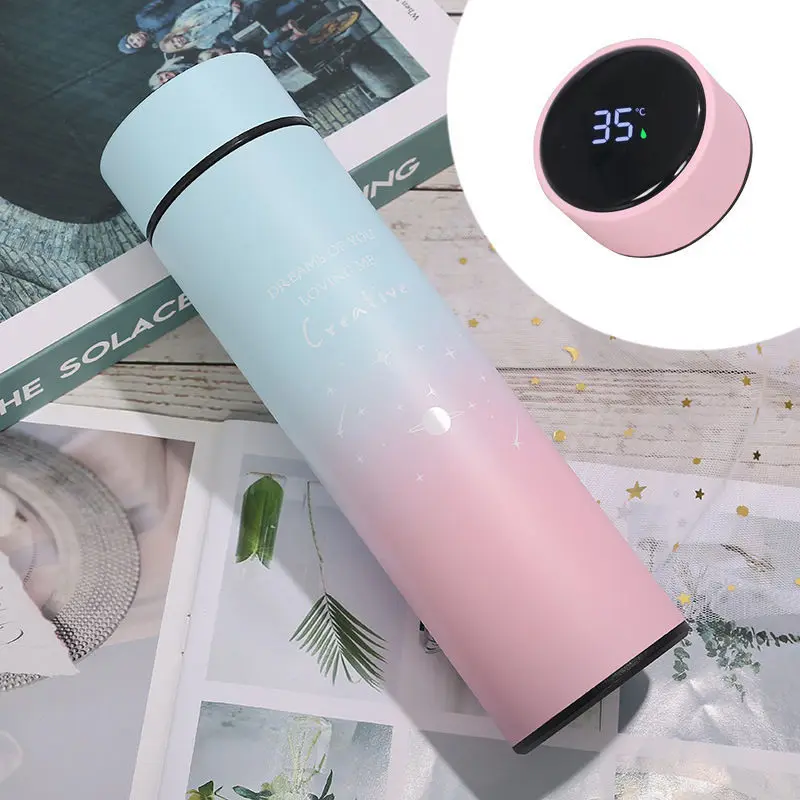 

Warm water cup Korean version simple little fresh junior high school fairy ins stainless steel cup 500ml