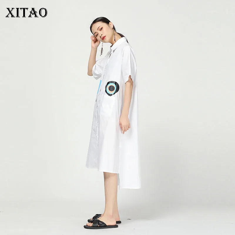 Женское асимметричное платье XITAO однобортное нестандартного размера плюс с