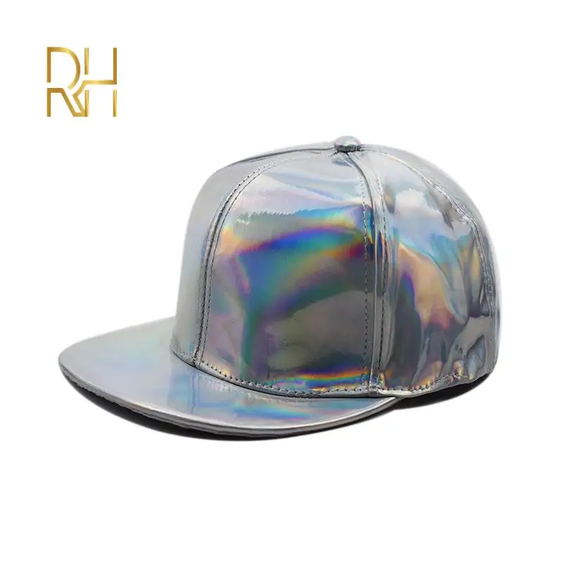 Модная унисекс серебряная Лазерная бейсболка Мужская хип хоп голографическая