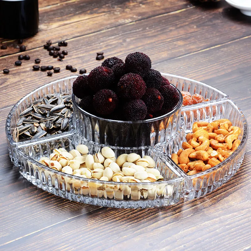 Кофейный столик для гостиной большая стеклянная корзина фруктов креативная