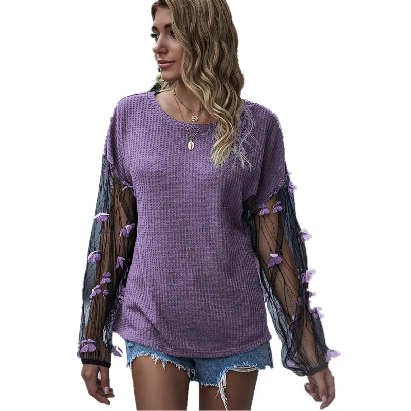 Пуловер женский вязаный с рукавами-бабочками черного цвета на осень/зиму 2020 -