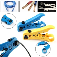 universal network cable stripper cutter stripping pliers tool flat or round utp cat5 cat6 wire coax coaxial stripping tool