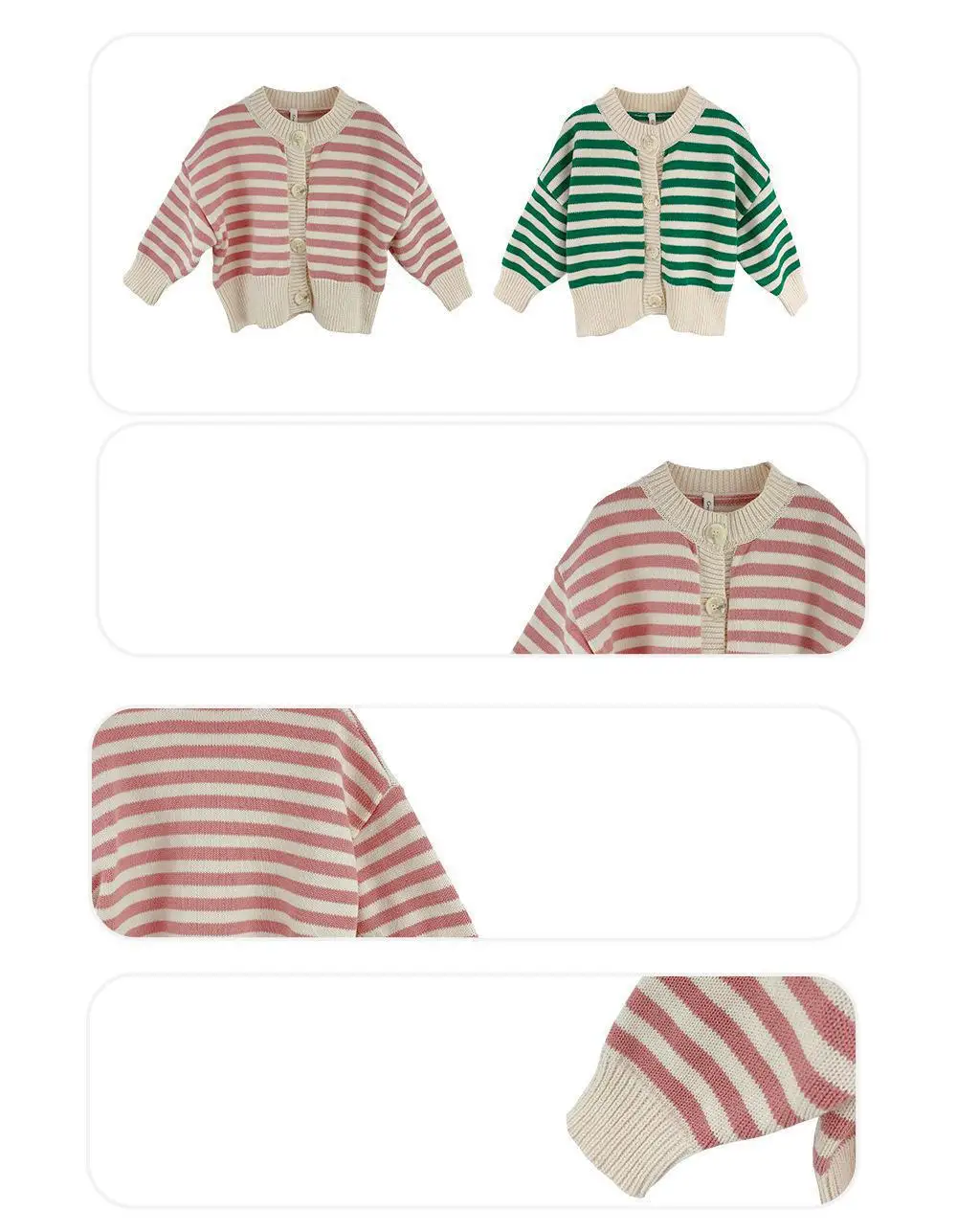 

spring &Autumn Knitted Cardigan Sweater Baby Children Clothing Boys Girls Cute Striped Sweater Kids Wear Baby Boy Clothes Winter