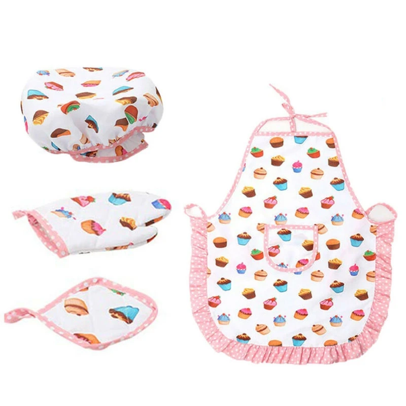 

Kids Cooking Baking Set Kitchen Girls Toys Role Play Children Costume Pretend Role Play Cooker Play Set Friends Game