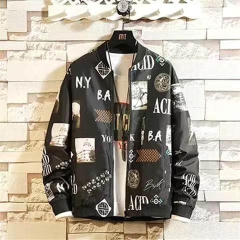 Мужская винтажная куртка с цветочным принтом размеры до 5XL | одежда