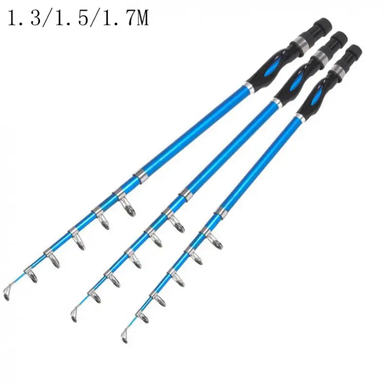 

Telescopic Fishing Rods 1.3m 1.5m 1.7m Glass Fiber Telescopic Fishing Rod Snake Handle Mini Sea Pole Travel Sea Rock Rods