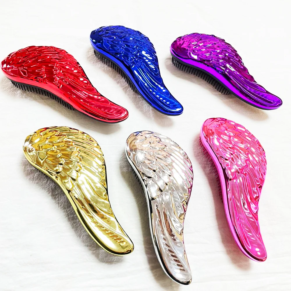 

New Tangle Brushes Holy Light Angelic Wings Detangling Hair Comb Shiny Girl Professional Hairdressing Tools Women Hair Brush