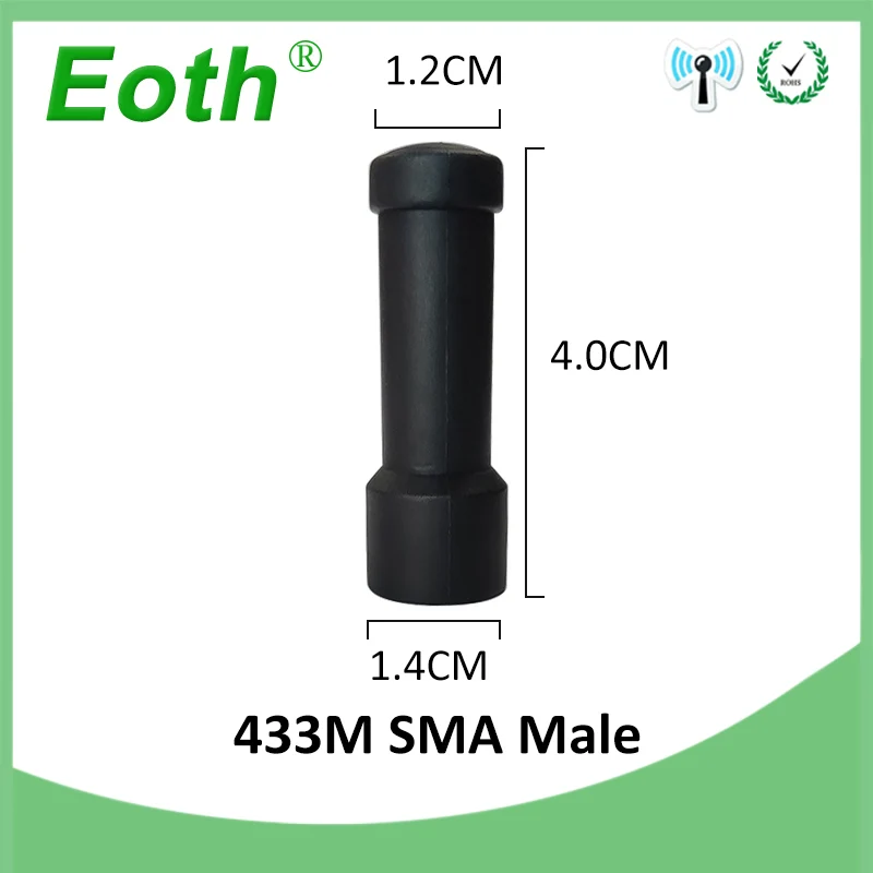 EOTH 10pcs 433mhz antenna 2~3dbi sma male lora antene pbx iot module lorawan signal receiver antena high gain