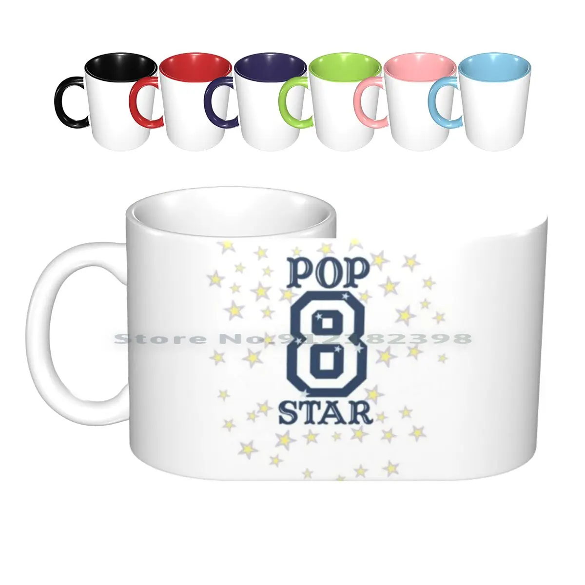

Керамические кружки Pop Star, кофейные чашки, кружка для молока и чая, поп-музыка, Звездный веер, креативный тренд, винтажная Подарочная бутылка,...